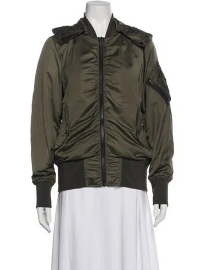Pre-owned Derek Lam 10 Crosby Bomber Jacket In Gray