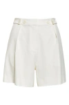 Derek Lam 10 Crosby Boswell Pleated Shorts In Blanc De Blanc