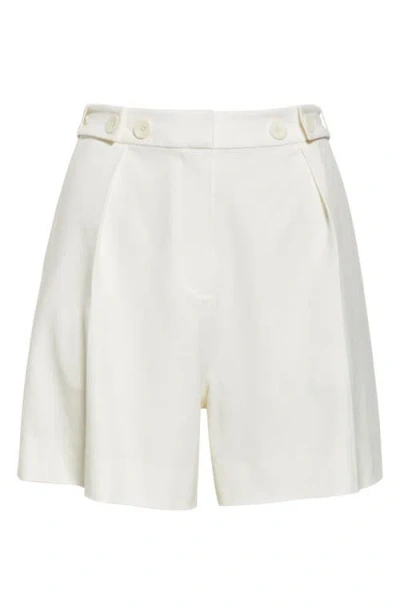 Derek Lam 10 Crosby Boswell Pleated Shorts In Blanc De Blanc