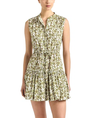 Derek Lam 10 Crosby Briar Print Sleeveless Minidress In Brown