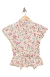Derek Lam 10 Crosby Brynn Ruffle Wrap Top In Buttermilk Multi