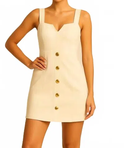 Derek Lam 10 Crosby Button Mini Dress In Cream/gold In Neutral