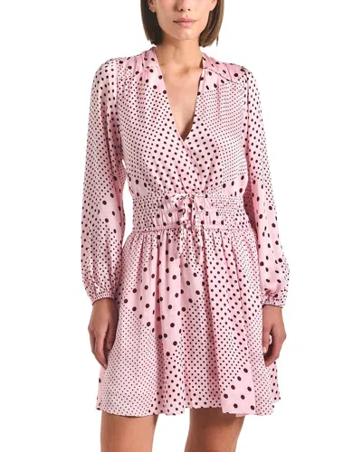 Derek Lam 10 Crosby Calanthe Printed Satin Long Sleeve Dress In Animal Print