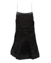 Derek Lam 10 Crosby Cami Flounce Mini Dress In Black Viscose In Black