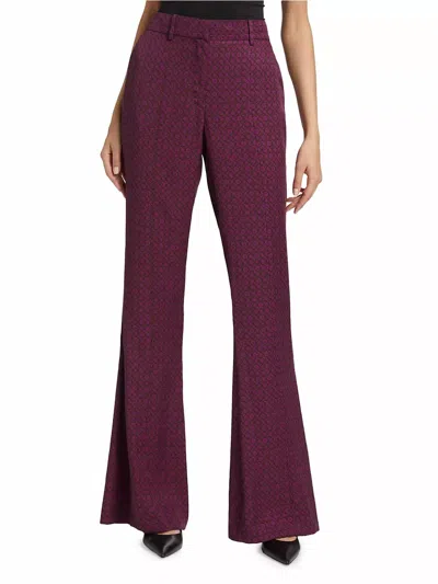 Derek Lam 10 Crosby Cami High Rise Flare Pants In Bordelaise In Brown