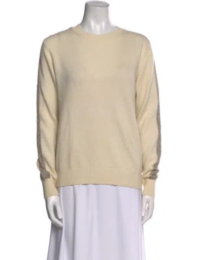 Pre-owned Derek Lam 10 Crosby Cashmere Crew Neck Sweater In Neutral