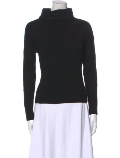 Pre-owned Derek Lam 10 Crosby Cashmere Turtleneck Sweater In Black