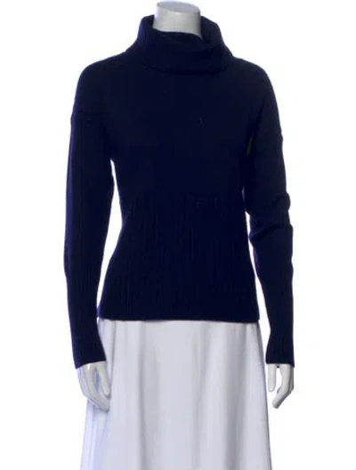 Pre-owned Derek Lam 10 Crosby Cashmere Turtleneck Sweater In Blue
