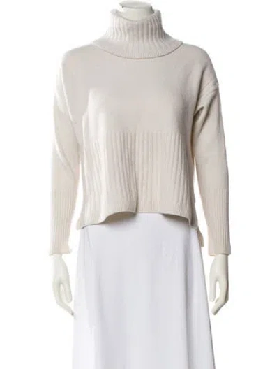 Pre-owned Derek Lam 10 Crosby Cashmere Turtleneck Sweater In Neutral