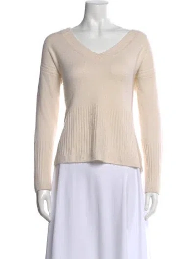 Pre-owned Derek Lam 10 Crosby Cashmere V-neck Sweater In Neutral
