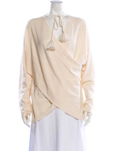 Pre-owned Derek Lam 10 Crosby Cashmere V-neck Sweater In Pink