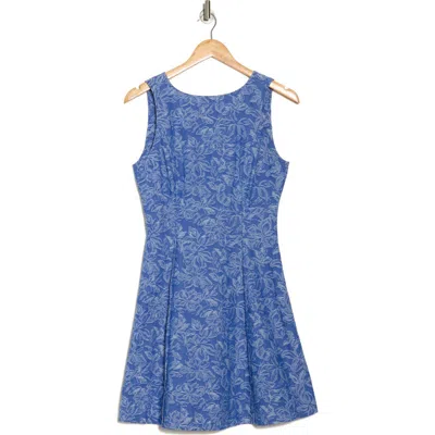 Derek Lam 10 Crosby Cayman Fit & Flare Dress In Blue
