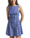 Derek Lam 10 Crosby Cayman High-neck Dress In Indigo
