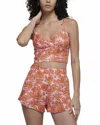 Derek Lam 10 Crosby Chafia Linen-blend Cami Top In Orange