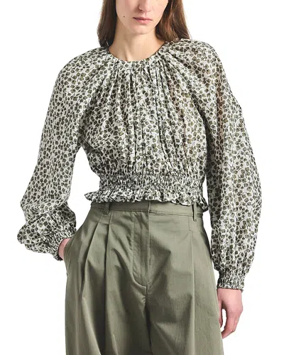 Derek Lam 10 Crosby Charlee Bohemian Long Sleeve Top In Multi