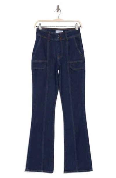 Derek Lam 10 Crosby Charles High Waist Pocket Flare Leg Jeans In Park Rinse