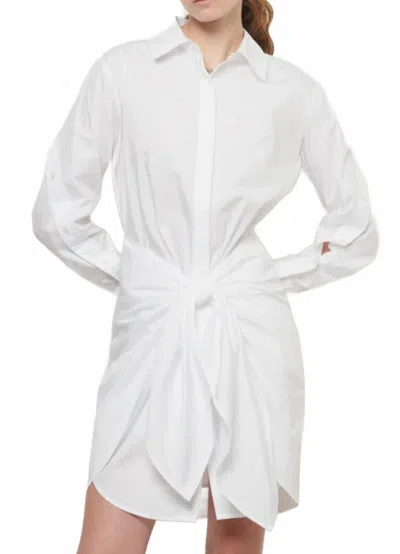 Derek Lam 10 Crosby Charlotte Tie Waist Shirtdress In White