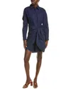 Derek Lam 10 Crosby Charlotte Shirtdress In Blue