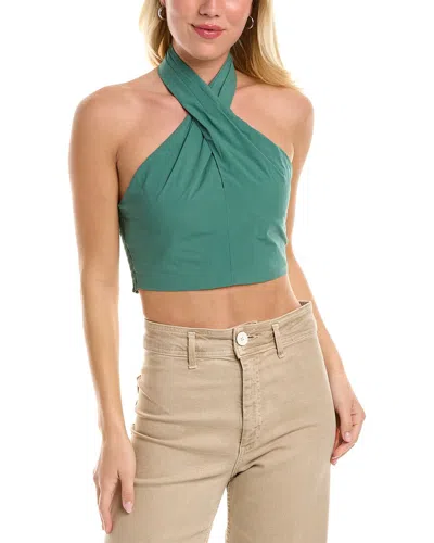 Derek Lam 10 Crosby Chaya Crop Top In Green