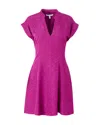 Derek Lam 10 Crosby Christina Short Sleeve Mini Dress In Hibiscus In Pink