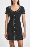 Derek Lam 10 Crosby Ciara Galaxy Tweed Short Sleeve Dress In Multi