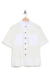 Derek Lam 10 Crosby Cilou Cotton Eyelet Utility Shirt In White