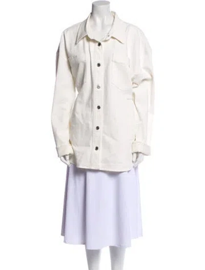 Pre-owned Derek Lam 10 Crosby Coat In White