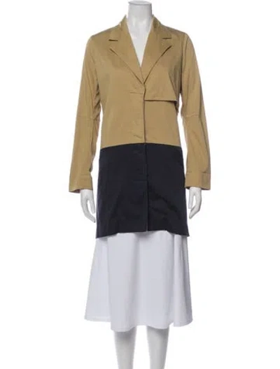 Pre-owned Derek Lam 10 Crosby Colorblock Pattern Coat In Neutral