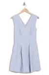 Derek Lam 10 Crosby Concha Sleeveless V-neck Mini Dress In Periwinkle