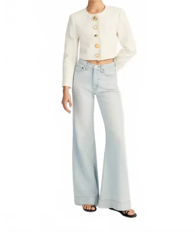 Derek Lam 10 Crosby Coralie High Rise Wide Leg Jeans In Cooper Light In Blue