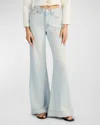 Derek Lam 10 Crosby Coralie Faded High-rise Wide-leg Jeans In Cooper Light