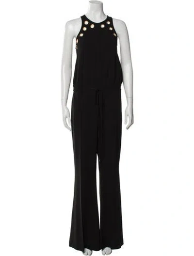 Pre-owned Derek Lam 10 Crosby Crew Neck Jumpsuit In Black