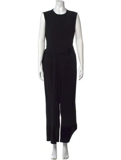 Pre-owned Derek Lam 10 Crosby Crew Neck Jumpsuit In Black
