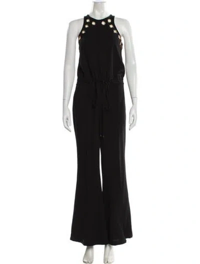 Pre-owned Derek Lam 10 Crosby Crew Neck Jumpsuit In Black