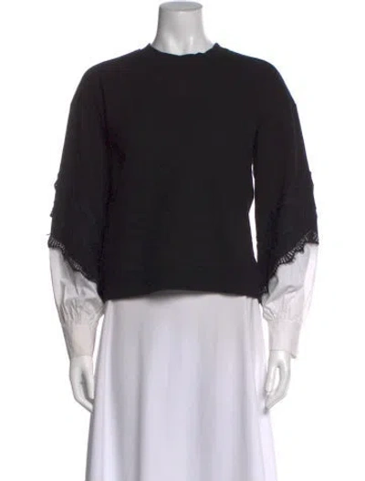 Pre-owned Derek Lam 10 Crosby Crew Neck Long Sleeve Sweatshirt In Black