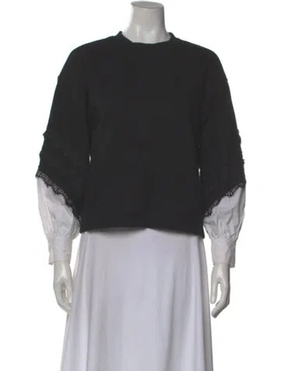 Pre-owned Derek Lam 10 Crosby Crew Neck Long Sleeve Sweatshirt In Gray