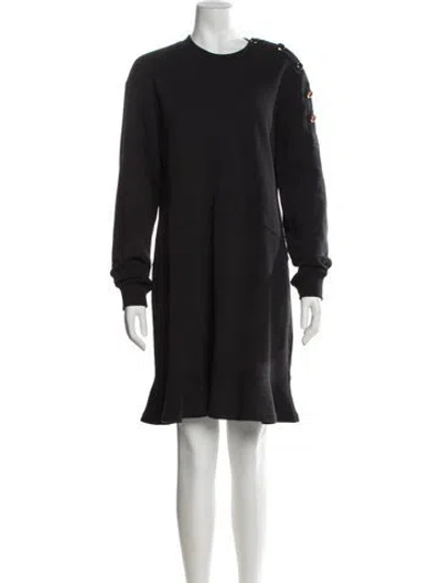 Pre-owned Derek Lam 10 Crosby Crew Neck Mini Dress In Gray