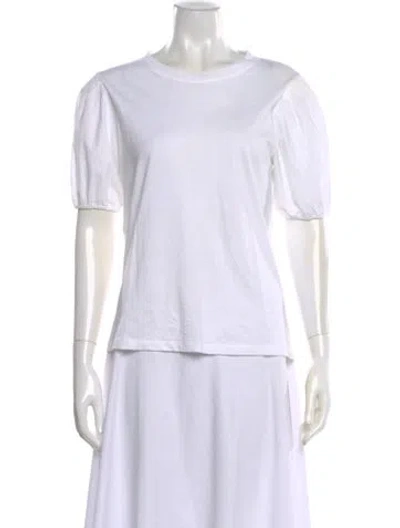 Pre-owned Derek Lam 10 Crosby Crew Neck Short Sleeve T-shirt In White