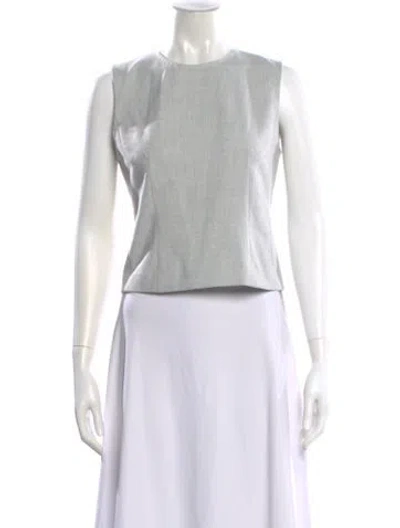 Pre-owned Derek Lam 10 Crosby Crew Neck Sleeveless Top In Neutral