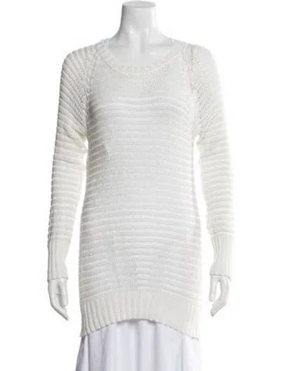 Pre-owned Derek Lam 10 Crosby Crew Neck Sweater W/ Tags In White