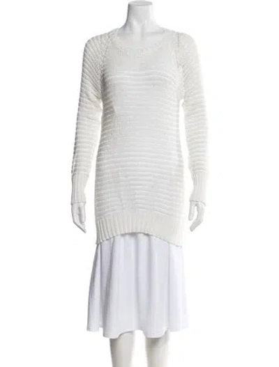 Pre-owned Derek Lam 10 Crosby Crew Neck Sweater W/ Tags In White