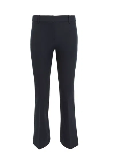 Derek Lam 10 Crosby Crop Flare Trousers In Black In Blue