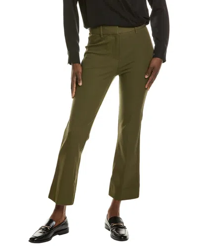 Derek Lam 10 Crosby Cropped Flare Trouser In Green