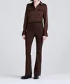 Derek Lam 10 Crosby Crosby Flare Trouser In Chocolate In Brown