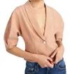 Derek Lam 10 Crosby Gabriel Short Sleeve Jacket In Brown