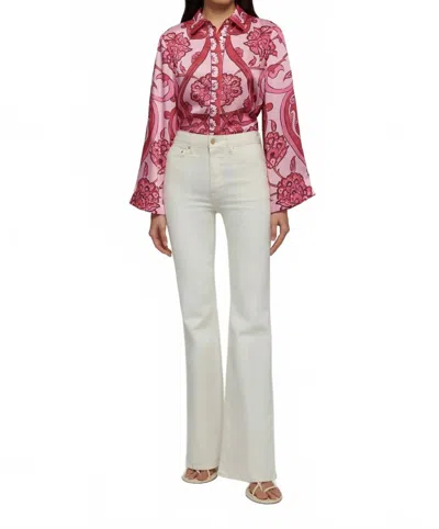 Derek Lam 10 Crosby Crosby High Rise Flare Jeans In Ivory In White