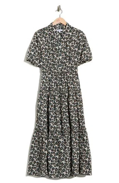 Derek Lam 10 Crosby Dahlia Balloon Sleeve Cotton Shirtdress In Multi