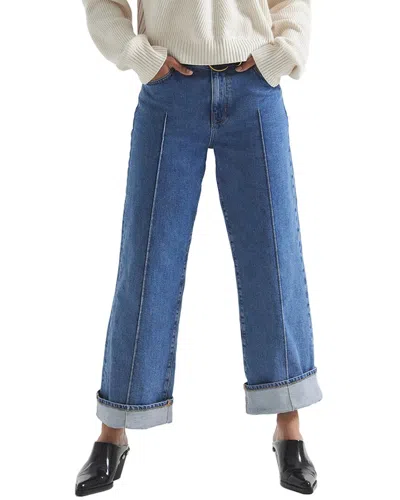 Derek Lam 10 Crosby Delano Azure Cuffed Jean In Blue