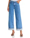 Derek Lam 10 Crosby Delano Cuffed Wide-leg Jeans In Azure