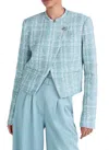 Derek Lam 10 Crosby Delilah Sequin Jacket In Teal In Blue